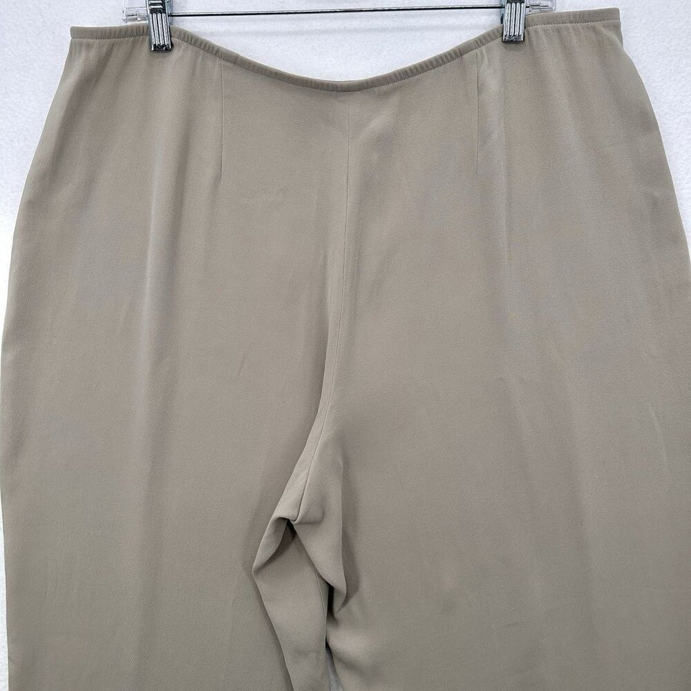 Eileen Fisher Pants XL Heavyweight Stretch Silk Georgette Dove Wide Straight NEW - Picture 5 of 11